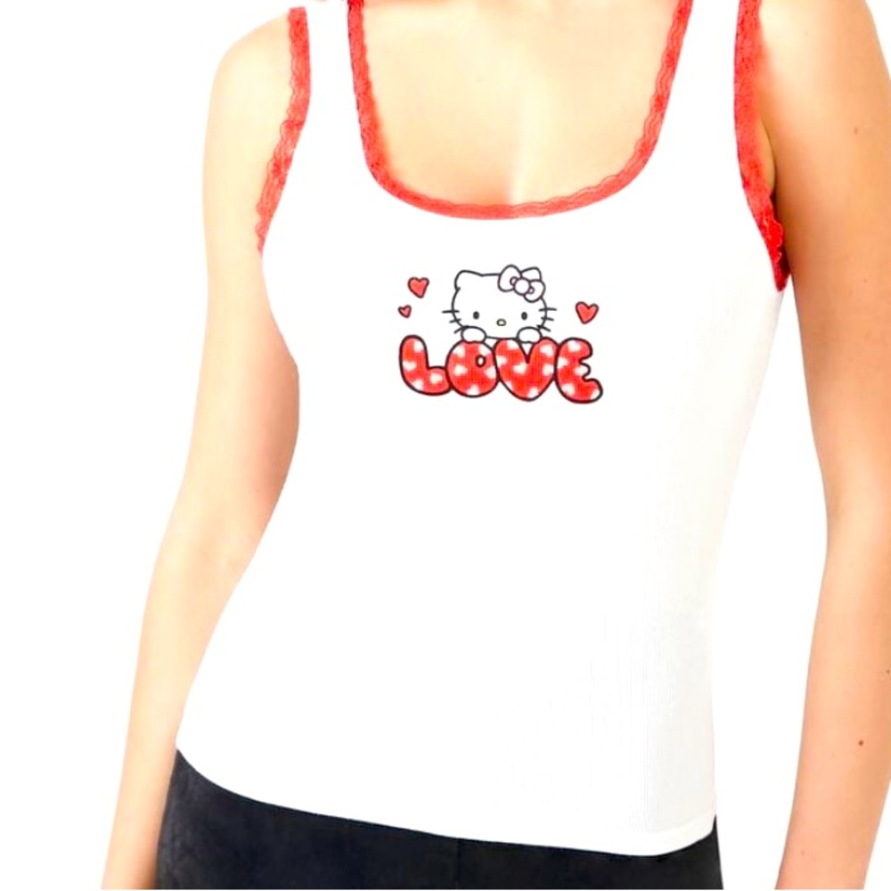 NEW! HELLO KITTY X FOREVER 21 VALENTINES TANK TOP SIZE XL ( SOLD OUT ! )